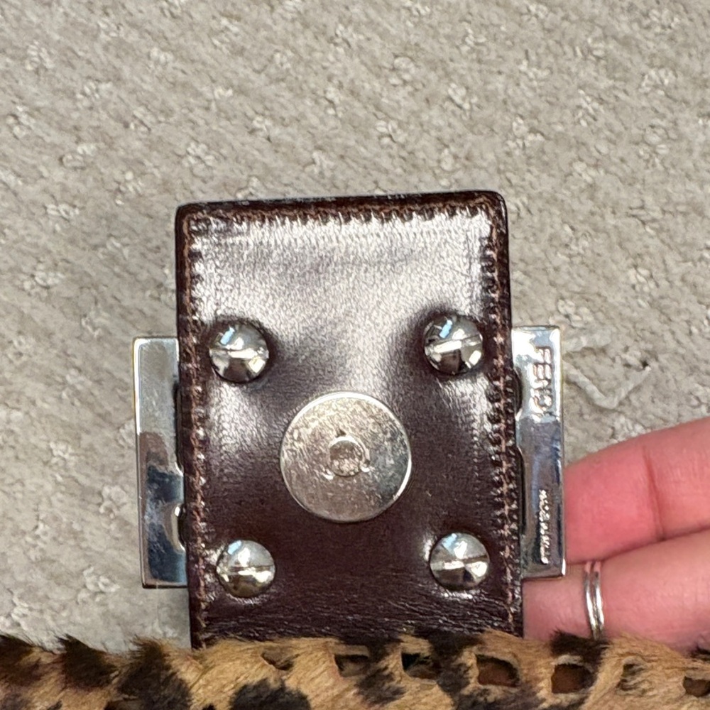Fendi Perforated Pony Hair Baguette - Picture 4 of 10